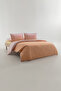 Gloria 100% Cotton Double Ranforce Duvet Cover Set - Orange - 2