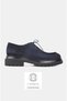 Men's Dark Blue Suede Genuine Natural Leather 39-45-46 Size Eva Sole Lace-Up Oxford Shoes