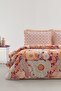 Bianca 100% Cotton King Size Ranforce Duvet Cover Set - Pink