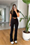 Black Gathered Waist Leggings - 251167 - 2