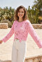 Lace Embroidered Crop Blouse - 2