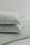 Elya King Size Cotton Satin Duvet Cover Set - Nile Green - 3