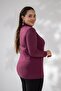Women's Plus Size High-Necked Bady Burgundy - 5