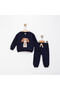 Baby Boy Lycra Dog Embroidered Top and Bottom Set - 2