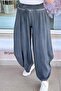 Elastic Waist Casual Cotton Woven Trousers 6Y144