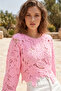 Lace Embroidered Crop Blouse