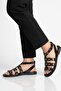 Black Women's Flat Sandals