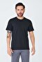 Black Micro Patterned Men's Basic T-Shirt