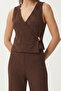 Textured Flexible Knitted Set with Gold Accessories Laz0006 Brown - 4