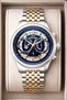 Automatic Mechanism Steel Cord, Steel Case Men's Wristwatch Bracelet Gift Silver-Rose S - 3