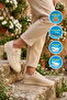 Ecru Genuine Leather Women's Casual Shoes - 3