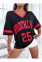 Magic Size V-Neck Brooklyn 25 Printed Oversize T-Shirt - 2