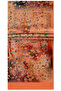 شال حرير قطني برتقالي 75×200