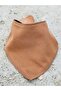 Camel 100% Organic Cotton Double Layer Knitted Fabric Snap Fastener Baby Drool Bib & Scarf