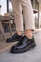 Black Patent Leather (Black Sole) Lace-Up Men's Classic Shoes - 3