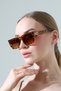 Women's Leopard Body Brown Glass Sunglasses - 2