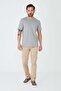 Green Micro Patterned Men's Basic T-Shirt - 5