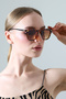 Women's Leopard Frame Brown Glass Sunglasses - 5