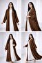 Luxury Brown Abaya Set – Open Front, Flowy Soft Crepe, Modest Elegant Look - 3