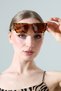 Women's Leopard Body Brown Glass Sunglasses - 5