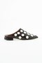Bianca Women's Patent Leather Trok Detailed Pointed Toe Slippers - 4