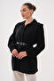 Modal Woven Shirt with Hidden Placket and Waist Belt - 3