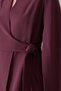Vişne Slim Fit Jacket with Sleeve Detail and Tie Detail at the Waist - 5