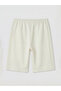 Beige Elastic Waist Boy's Shorts - 2