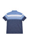 Men's Large Size Melange Navy Blue Polo Collar Short Sleeve Gradient T-Shirt 3Xl-4Xl-5Xl-6Xl - 6