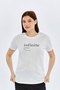 O Neck Relaxed Fit Women's T-Shirt İnfinite White - 2