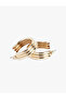 In-Line Steel Hoop Earrings - 3