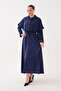 Modal Woven Dress with Cape Detail - 4