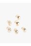 Set of 3 Textured Hoop Earrings - 3