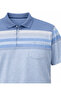 Men's Large Size Melange Ice Blue Polo Collar Short Sleeve Gradient T-Shirt 3Xl-4Xl-5Xl-6Xl - 4