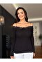 Black Madonna Collar Blouse with Lace Collars - 3
