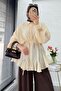 Premium Design Skirt Flounced Voile Tunic - Cream - 2