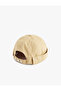 Cotton Label Detailed Visorless Hat - 3