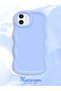 Simple Blue Silicone Phone Case Compatible with iPhone 11 Shock Resistant