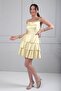 Women's Rope Strap Back Lace up Skirt Layered Satin Short Dress - 2