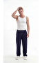 Men's Baggy Comfortable Fit Wide Leg 2 Thread Sweatpants - 4