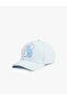 Teddy Bear Patch Detailed Cotton Cap Hat