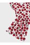 Girls Cotton White Red Strawberry Patterned Ruffled Sleeves Shorts Summer Pajama Set - 4