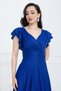 Long Evening Dress with Glitter Flywheel Detail - Cobalt Blue - 3