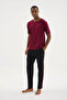 New Season Modal-Cotton Men's Crew Neck Side Stripe Detailed Pajama Set - 8