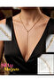 Heart Jewelry Model Chain Y Necklace Multi-Use Shiny 60cm Necklace