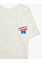 Comfortable Fit Short Sleeve Crew Neck Cotton T-Shirt with Crab Print on the Back - 8