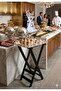 Tray Stand Foldable, Pine Wood, Light Duty - 2