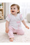 Cotton Summer Breathable 2-Piece Baby Set Pink White Stylish Comfortable Casual Baby Outfit - 2