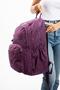 Unisex Purple School Bag, Large Size 16 Inches, Waterproof Crinkle Fabric Backpack, 47X30X15Cm - 3