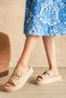 Women's Thick Sole Double Strap Buckle Slippers with Gold Detail Comfortable Daily Platform Summer Stylish Slippers - 8
